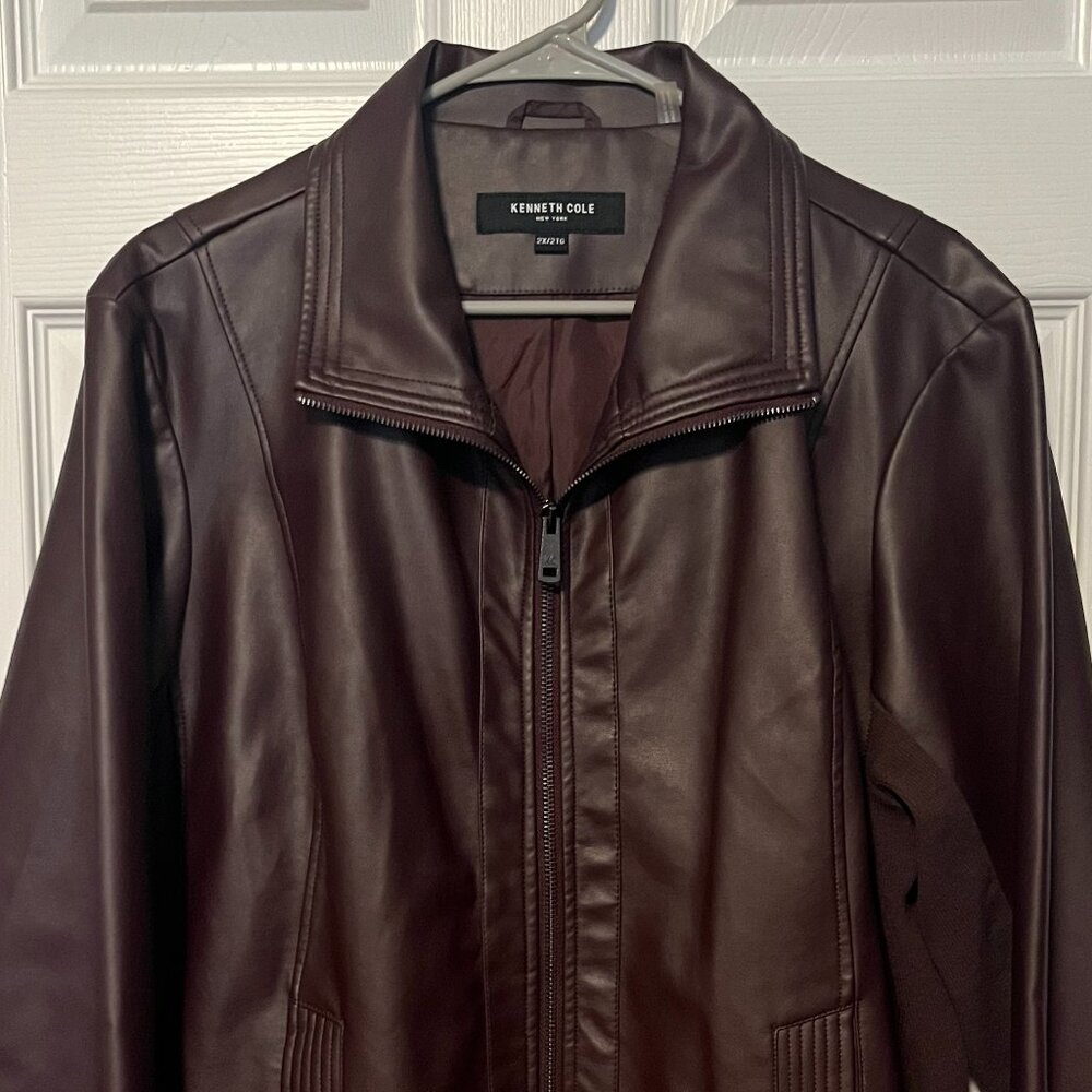 Plum Faux Leather Jacket